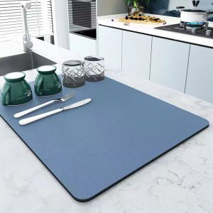 【 In Stock 】Kitchen Sink Absorbent Mat Countertop Cup Drain Pad Dish Drying Mat Coffee Machine Absorbent Mat Wash-free Insulation Pad Alas Penyerap Atas Meja Dapur厨房台面吸水垫