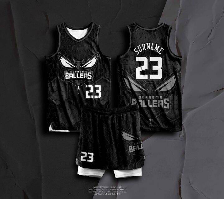 Black sublimation 2025 basketball jersey