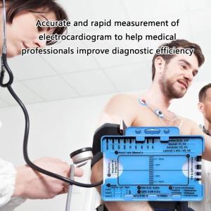 ECGs 7 Level Ruler Card Portable Reference Guide ABS for Efficient ECGs Analysis with Protective Sheath for Healthcare