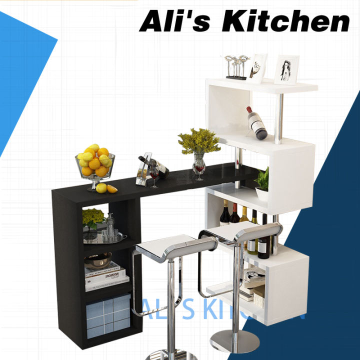 360 ° rotating bar table dining table living room partition bar counter