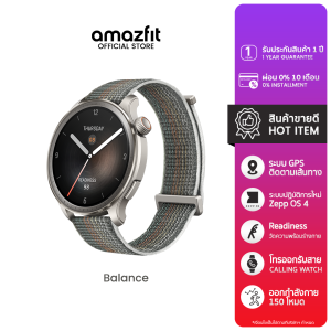 Amazfit Balance 46mm Smart Watch มี AI Fitness Coach ตรวจจับการนอนและสุขภาพ 24 ชม. Dual-Band GPS Bluetooth Call