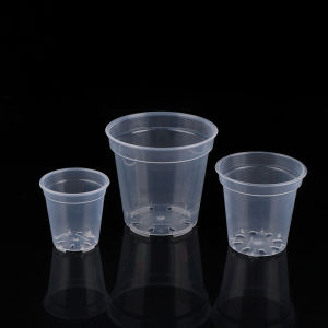 [Habilulu] Round Planter Pot Orchid Nursery Container Planter Container Transparent Orchid Container Round Starting Pots