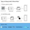 Zwave Plug 800 Series 2 Pack, Zwave Outlet Built-in Repeater Range Extender,Zwave Smart Plug Work with SmartThings, Wink, Alexa, Assistant, Z-Wave Hub Required, FCC and ETL Listed, 1875W. 