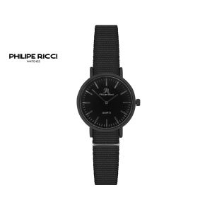 PhiLipe Ricci Jam Tangan Wanita Kanvas Kecil Bulat Simple Mini Korea Fashion Terbaru Original 9026W