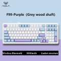 AULA 99/87/80 Keys customized gaming keyboard Gasket Structure Tri-mode RGB Wired /Bluetooth /2.4G Wireless Hot-swappable Mechanical Keyboard Supports WIN/Android/IOS system(F99). 