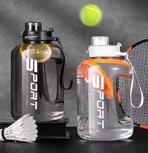 1.7L / 2.5L Capacity Sport Large Water Bottle c/w Strap Portable Plastic School BPA Free-152c4c8b