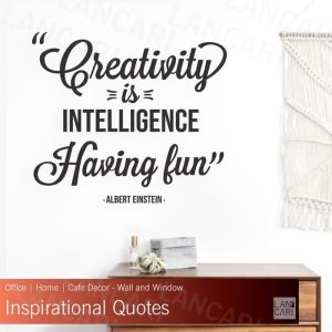 Sticker Dinding Albert Einstein Quotes Stiker quote Cutting Kaca wall