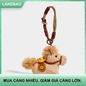 【LAKEBAO】 Móc khóa nhung dễ thương hình năm mới mặt dây chuyền búp bê tượng nhỏ hình ngựa
