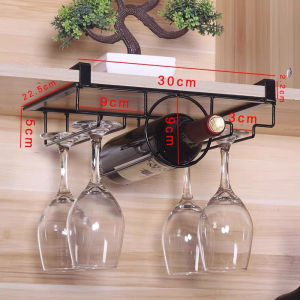 Red Wine Rack Spot-3/5Trough Classic Wine Rack Inverted Wall-Mounted Goblet Wine Rack Gold Wine Glass Rack Stainless Steel Hanging Holder