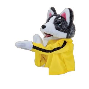 PANG8 Funny Sound Kung Fu Glove Doll Children Gits Cartoon Interactive Hand Puppet Husky Doll With Sound Boxer Hand Puppet Kids Party