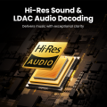 UGREEN ANC Bluetooth 5.4 Hi-Res 43dB Noise Canceling Headphone HiTune Max 5c Wireless Headphones Headset Low Latency With Microphone Support Calls LDAC Black. 