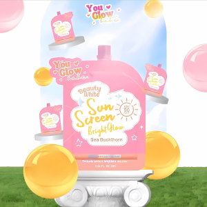 BUY 1 TAKE 1 You Glow Babe Beauty White Sunscreen Bright Glow Sea Buckthorn 25Grams All Skin Types ( White Sunscreen Bright Glow with Sea Buckthorn ) - Brightens and Evens Skin Tone ( Protect Skin ) | Facial Sunscreen/Sunblock Sunscreen