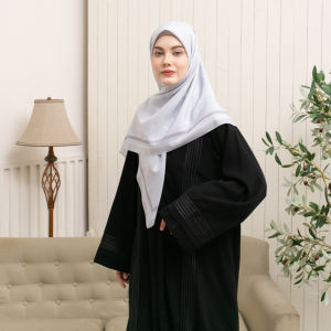 Leya Levina Scarf Motif Elegan Voal Premium Simple Minimal Ukuran 115 x 115 Laser cut Finishing