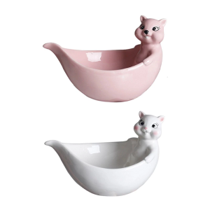 Ceramic Fleshy Pot Planter Squirrel Shape Window Box Cactuses Container Gift for Mom Bedroom Desk Decoration