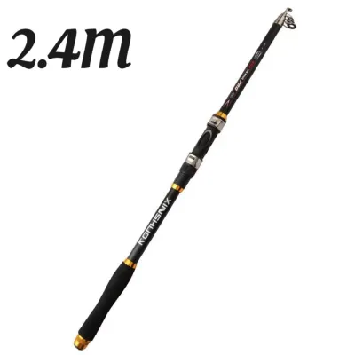 Carbon Fiber Portable Fishing Rod Spinning Surf Travel Telescopic Ultra Light 1.8M-2.7M Fishing Pole