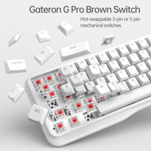 KEMOVE K68 Hot Swappable RGB Backlit 3 Modes Connection Mechnical Keyboard for WindowsMac OS