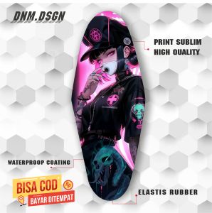 Sarung Cover Jok Full Printing Premium Pelindung Cover Bungkus Jok Motor Anti Air Anti Cakar Kucing Terlaris Motip Cyber Girl