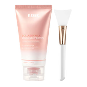 KOEC Milk-based peel-off face mask 75g Collagen Night Glow Mask with Brush