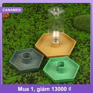 【CANAMEK】 Loài bò sát nước trung chuyển Bát thực phẩm trung chuyển chai nước cho loài bò sát Pet lớp phủ chống trượt nước tự động Dispenser cho Thằn Lằn