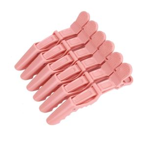 WENKEN 6Pcs Nhiều màu sắc Kẹp tóc cá sấu Chuyên nghiệp Đen Kẹp tóc nhựa Chống trượt Kẹp tóc làm tóc Dụng cụ tạo kiểu tóc