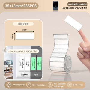 NIIMBOT M2 Pure Color Label Paper Barcode Price Size Name Label Waterproof And Oil-Proof Sticker Silver/Yellow/Red/Blue/Green