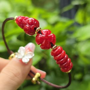 Q605 Vòng ngũ điếu cỏ 4 lá tỳ hưu Ngọc Huyết Hỏa và Thổ - Phong Thuỷ TUDO P