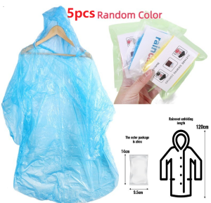 (10/5PCS) Waterproof Mini Card Raincoat Compression Disposable Hooded Rain Cape Convenient Portable Portable Disposable Raincoat