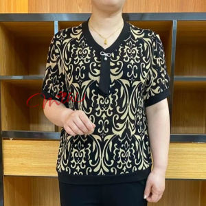 Áo thun trung niên nữ đẹp A26 - Quà tặng mẹ bà người lớn tuổi U50 U60 U70 mùa hè Bigsize giá rẻ