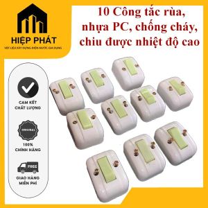 Combo 10 công tắc rùa chất liệu nhựa PC chống cháy chiu được nhiệt độ cao