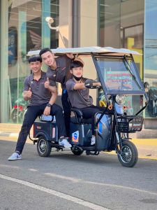 ชุดหลังคาสามล้อไฟฟ้า เพื่อหลังคาไฟเบอร์ พร้อมโครงเหล็กและอุปกรณ์ติดตั้ง (ขนาด 175x80 cm) รหัส DM-005