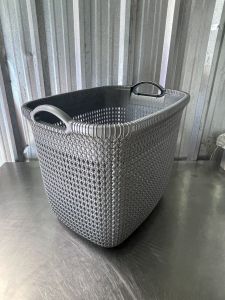 ตะกร้าผ้า ลายหวาย ตะกร้าพลาสติก แข็งแรง เนื้อหนา ขนาดใหญ่ พร้อมส่ง