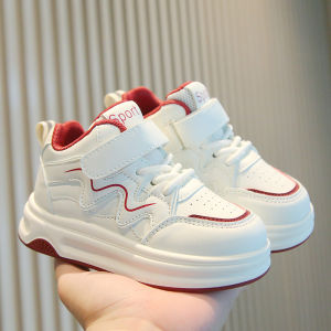 2026 Kids Sports Shoes Spring/Autumn New Girl White High-top Boys Soft Sole Casual Slip-on Luxury Shoes