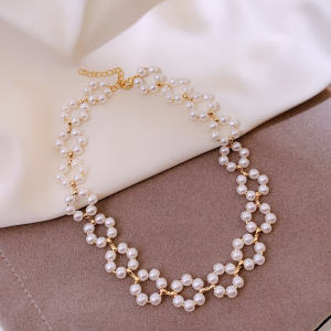 Celebirity Pearl Clavicle Chain Female Korean Personality Neck Jewelry Choker Collar Necklace Short Necklace Woemn Neckband Tide