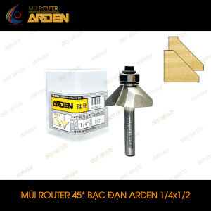 Mũi Phay Router 45 độ Bạc Đạn 6.35×12.7 mm