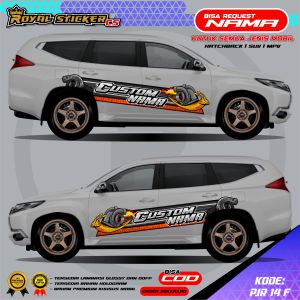 PJR 14-STIKER DECAL MOBIL AGYA CALYA HRV BVR PAJERO KIJANG ACCORD JAZZ GRATIS CUSTOM NAMA
