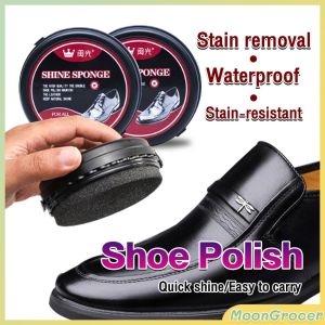 M.Grocer. 39g Double-sided Sponge Leather Shoe Polish Brush Tool Colorless Shoes Wax for All Color Shoes