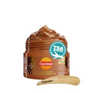 Carroten Intensive Tanning Gel    Browning Tan Accelerator    Non-Greasy Water-Resistant with Carrot and Coconut Oil    Vitamin A & E For Moisture & Hydration    Made in Greece    5 oz + Spatula
