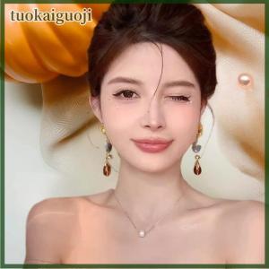 tuokaiguoji Maillard ต่างหูรูปผีเสื้อสำหรับผู้หญิงต่างหูแฟชั่นวินเทจต่างหูห้อยบุคลิกภาพเครื่องประดับดีไซน์หรู