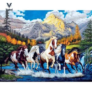 Full Embroidery 11CT Cross Horse Stamped Kits Stitch Pattern DIY Decor Crafts [Vodool Shophouse]
