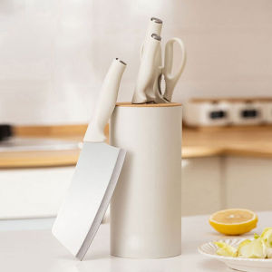 Kitchen Knife Set 5 Piece Stainless Steel Precision Knife Chefs Knife Bread Knife Meat Knife Scisso