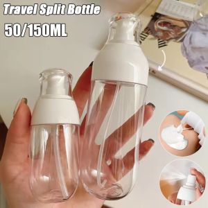 XU HOME 50/150ML Travel Split Bottle Push-type Reusable Lotion Container Portable Transparent Shampoo Pump Bottle Travel Accessories