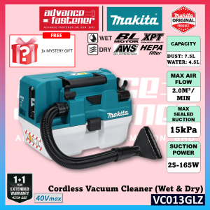 Makita VC013GL / VC013GLZ 40Vmax Cordless Vacuum Cleaner ( Wet & Dry )