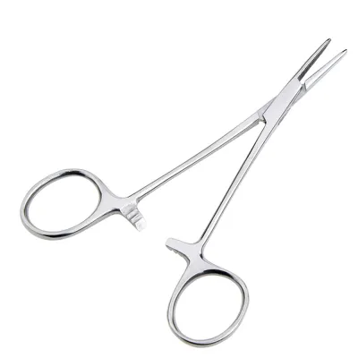 MUQZI Hand Tool 12.5 to 24cm Cleaning Pliers Curved Tip Forceps Pet Hair Clamp Fishing Line Cutter Fishing Locking Pliers Hemostatic Forceps Straight Tip Clamps Epilation Tools