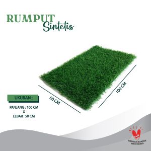 Rumput sintetis swiss ukuran 100cm x 50cm - Rumput murah - rumput makam - aquarium - hantaran