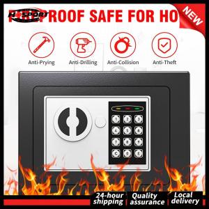 Digital Small Safe Box W/Digital Keypad & Keys Electronic Box Small Safe Deposit Box for Coin Home Office Hotel Rooms