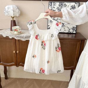 Dress Ruffle Puffy Ala Korean Style Import Anak Perempuan Cantik/Dress Anak Motif Bunga Bordir/ Midi Dress Anak Cewe/Dress15 LYME