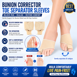 2PCS Big Toe Separator Orthopedic Correction Socks Hallux Valgus Feet Care Pain Protect Relieve
