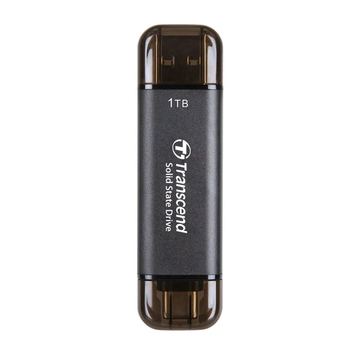 Transcend ESD310C / ESD310S 1TB Portable SSD with Dual USB Type-A & C OTG, USB 10Gbps Connection, 3D NAND Flash, Up to 1050 MB/s Read Up to 950 MB/s Write, 5