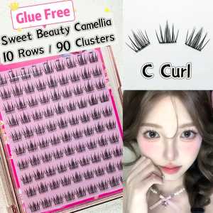 Aimi Lash/Glue-Free Lashes Camellias/Self-Adhesive Eyelashes/DIY Pre-Glued Extension Clusters