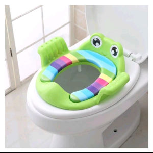 THU NHỎ BỒN CẦU CÓ TAY VỊN VÀ ĐỆM LÓT CHO BÉBệ thu nhỏ bồn cầu hình ếch ngộ nghĩnh cho bé yêu